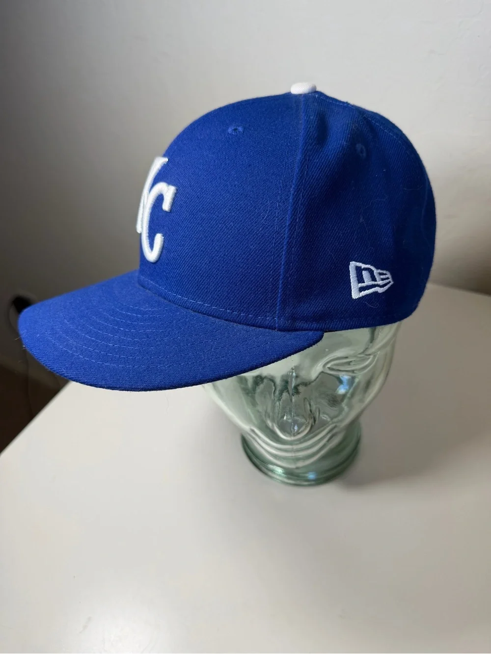 New Era 59FIFTY Kansas City Royals Low Profile Fitted Hat Blue White 7 3/8